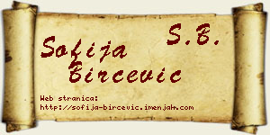 Sofija Birčević vizit kartica